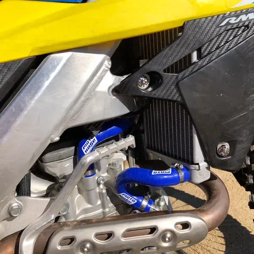 RMZ450 2018-2025 Silicone Y Radiator Hose Blue 23-409YB