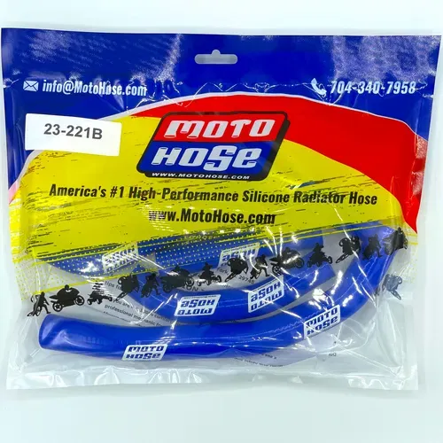 Yam YZ250F 2019-2023 Silicone Radiator Hose Blue 23-221B