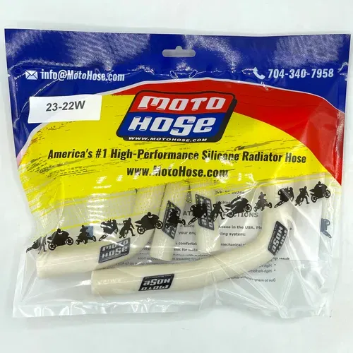 Yamaha YZ125 2002-2026 YZ125X 2020-2026 Silicone Radiator Hose White 23-22W