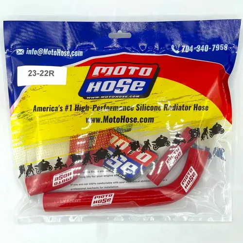 Yamaha YZ125 2002-2025 YZ125X 2020-2025 Silicone Radiator Hose Red 23-22R