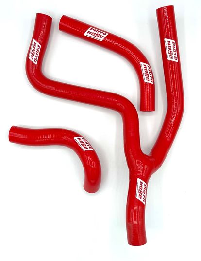 RMZ450 2008-2014 High Flow Sil Y Radiator Hose Red 23-49HFYR