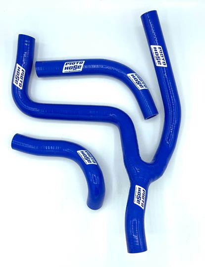 RMZ450 2008-14 High Flow Sil Y Radiator Hose Blue 23-49HFYB