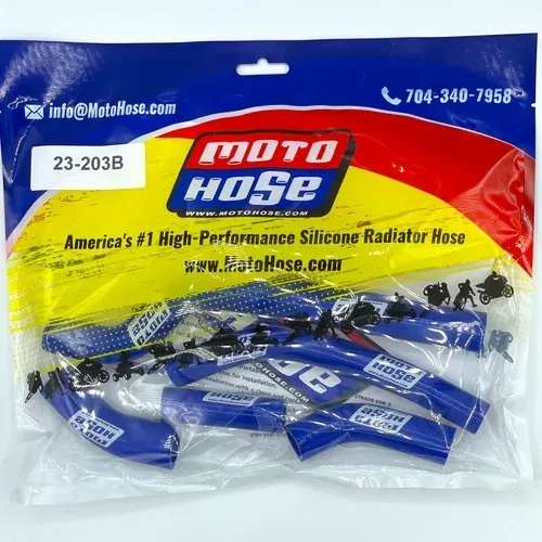 Yamaha YZ250F 2006 Silicone Radiator Hose Blue 23-203B