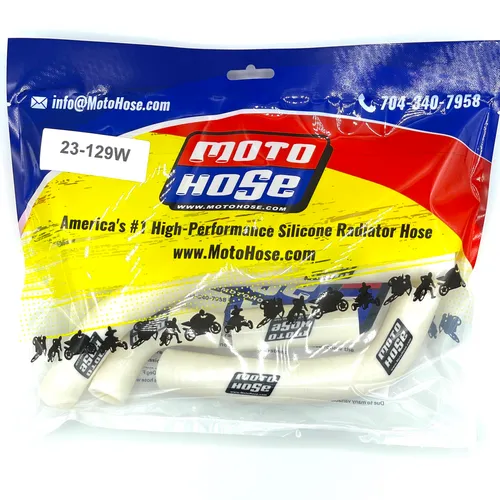 Honda CRF450R / RWE / RX / X 2021-2026 Silicone Radiator Hose White 23-129W