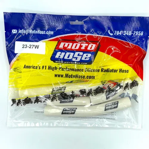 Yam YZ450F 2003-2009 Silicone Radiator Hose White 23-27W