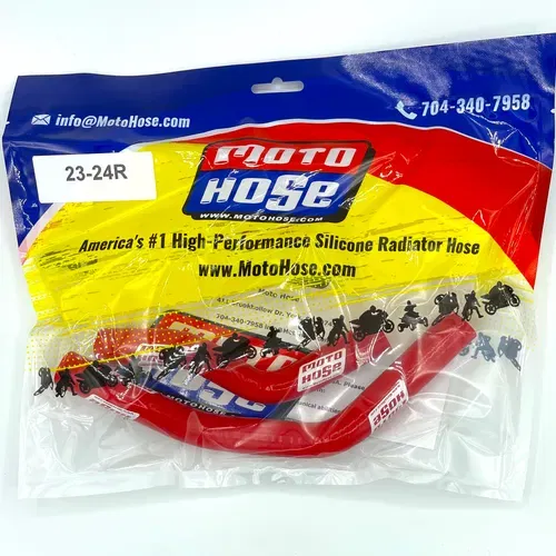 Silicone Radiator Hose Yamaha YZ65 2018-2025 Red 23-24R
