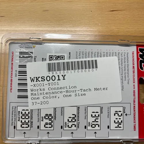 Works Connection Tach/Hour Meter W/Mount Kit