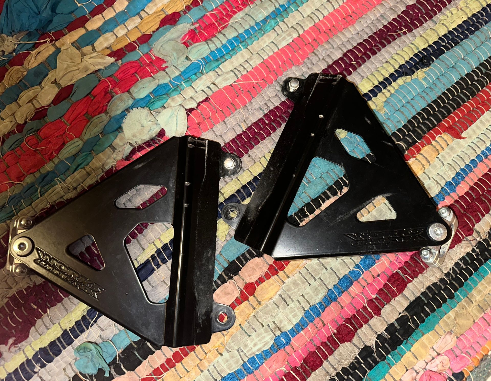 Works Connection Radiator Braces- Black Crf250/450 2022-2024