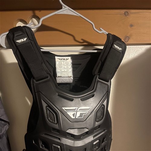 universal fly chest protector/roost guard.