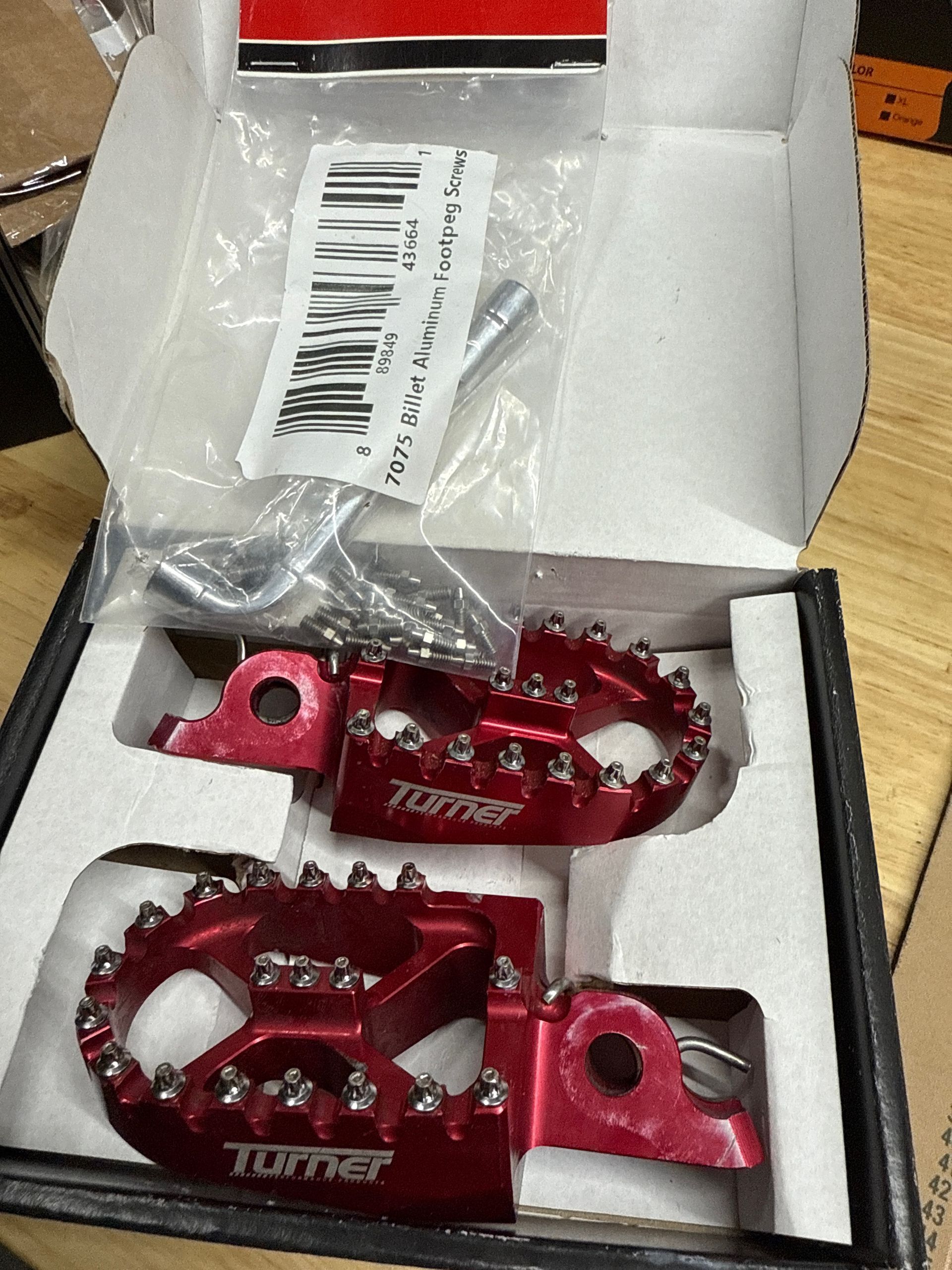 Turner Honda Crf Red Pegs With New Cleats
