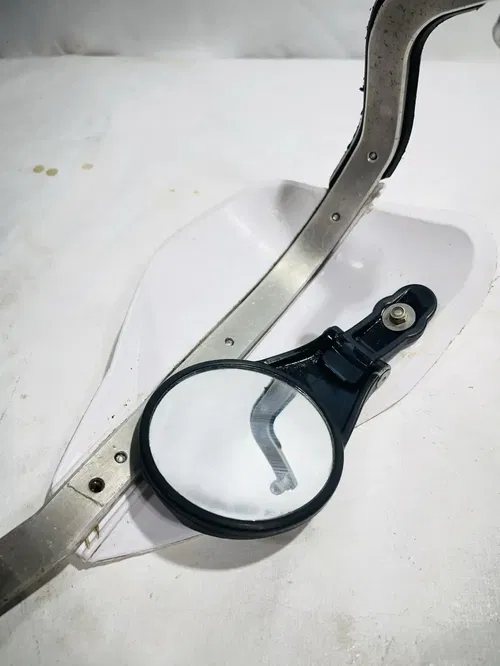 2008 Husqvarna TE250 TE 250 310 450 - Cyra Handguards/Barkbusters White W/Mirror