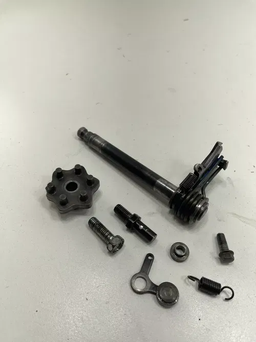 1997 OEM kawasaki kx 80 Kx80 shift shaft Assembly W/ Drum Complete 91-97