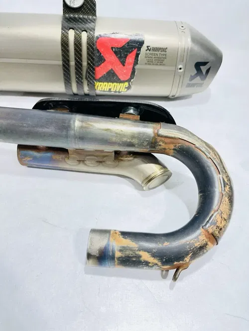 Kawasaki KX250F - AKRAPOVIC SILENCER MUFFLER SET W/ HEADER PIPE - 2012 KX 250