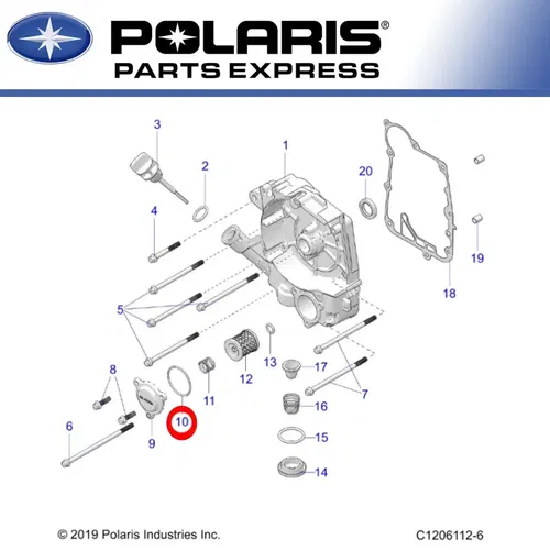 NEW GENUINE POLARIS 2021 OUTLAW 70 OIL FILTER COVER O-RING 3023867 OEM