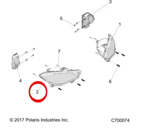 NEW GENUINE POLARIS 2021 RANGER XP 1000 FRONT RIGHT SIDE HEAD LIGHT 2415407 OEM