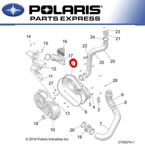 NEW POLARIS OUTER CLUTCH COVER 2635611 RZR 1000 XP OEM