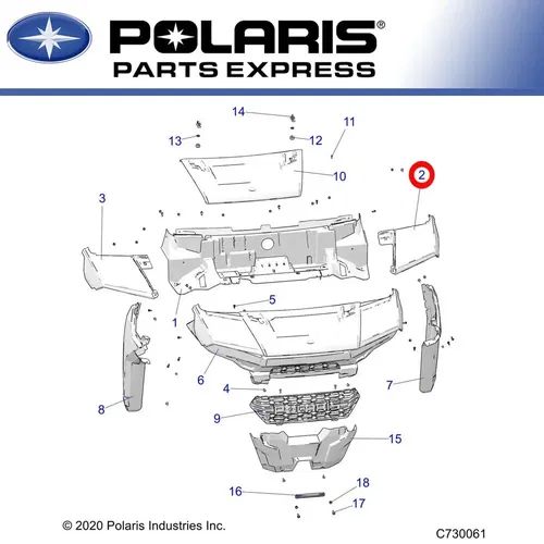 NEW POLARIS 2020-2021 RANGER 1000 FULL SIZE FRONT LEFT FENDER RED 5455129-342