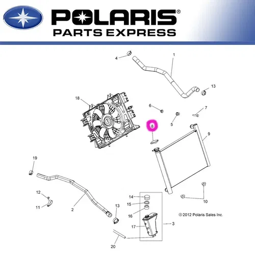NEW GENUINE POLARIS SPORTSMAN SCRAMBLER 550 850 1000 RADIATOR CAP OEM 1240466