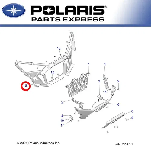 NEW GENUINE POLARIS 2020-2021 RZR PRO XP / XP 4 FRONT FASCIA BLACK 5455177-070