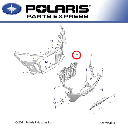 NEW GENUINE POLARIS 2020-2021 RZR PRO XP / 4 FRONT GRILL BLACK 5456612-070 OEM