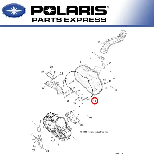 NEW GENUINE POLARIS RZR XP XP4 TURBO OUTER CLUTCH COVER SEAL 5415793 OEM