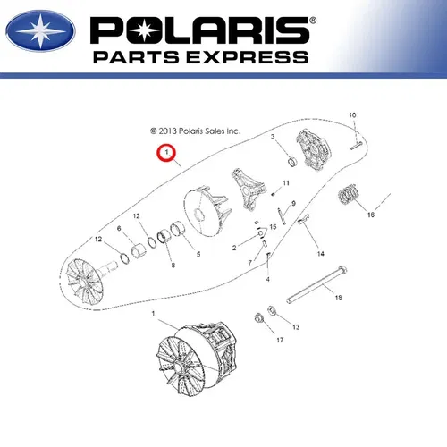NEW GENUINE POLARIS 2013-2014 RANGER XP/ CREW PRIMARY CLUTCH ASSEMBLY 1323193