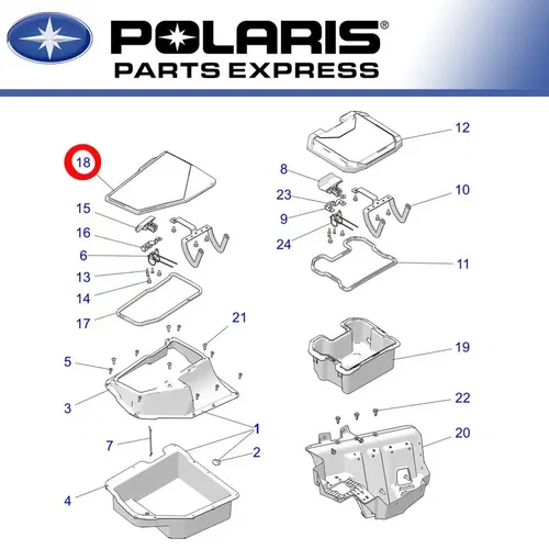 NEW GENUINE POLARIS 2020-2021 RZR PRO XP / 4 RIGHT SIDE STORAGE DOOR 5456703