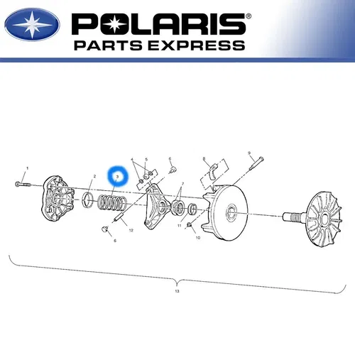 NEW GENUINE POLARIS SPORTSMAN SCRAMBLER MAGNUM CLUTCH SPRING BLUE OEM 7041157