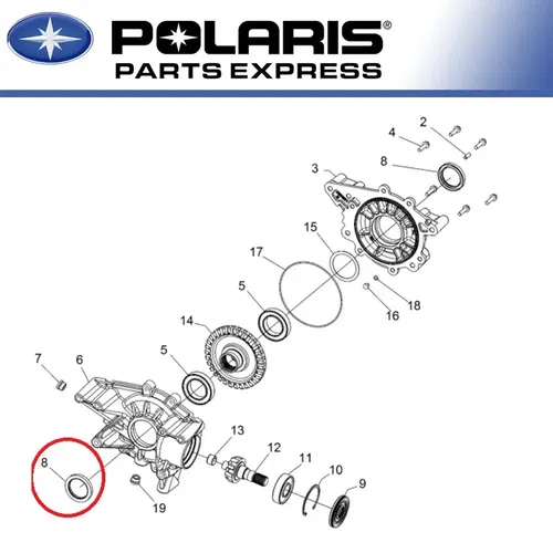 POLARIS REAR GEARCASE SEAL SPORTSMAN MAGNUM HAWKEYE TITAN 3233878 NEW OEM
