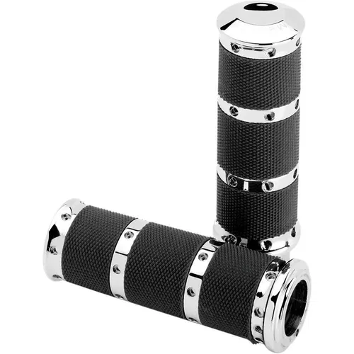 Performance Machine X-Large Contour Grips for 1982-2017 Harley Dual-Cable Chrome