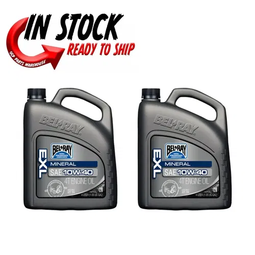 Bel-Ray EXL Mineral 4T Engine/Motor Oil | 10W-40 | 4 Liter | 99090-B4LW 2 BOTTLE