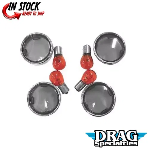 DRAG SPECIALTIES 2020-0392 Smoke Turn Signal Lens Kit for Deuce Style Lights