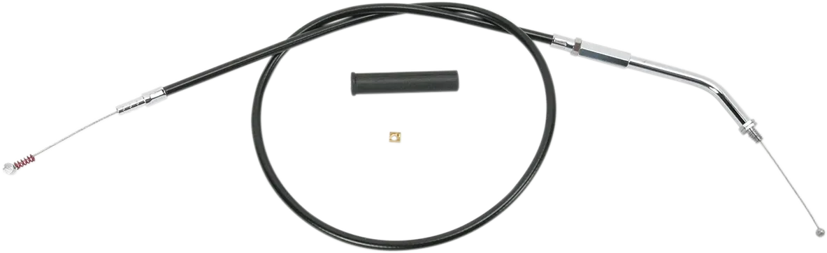 DRAG SPECIALTIES Black Vinyl Idle Cable - Fits 32-1/2" 4340100B
