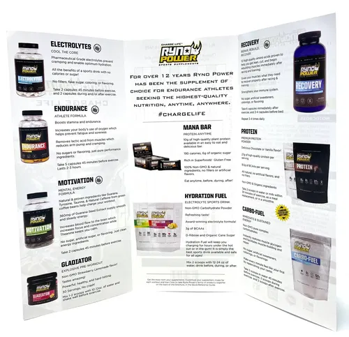 RYNO POWER Brochure Refill for Display - 50 Pack TRI-LOGO