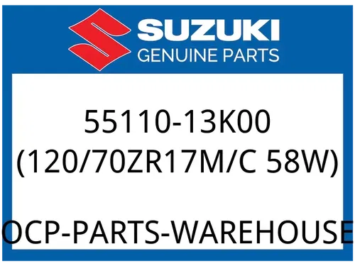 Suzuki OEM Part 55110-13K00 TIRE, FRONT (120/70ZR17M/C 58