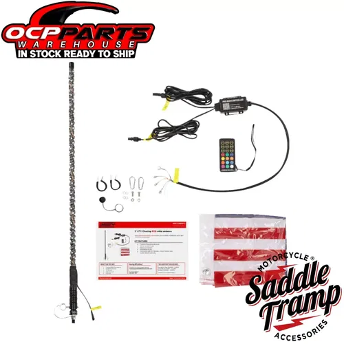 NEW SADDLE TRAMP 3 FOOT CHASING WHIP LIGHT WITH CONTROLLER MPS-CHWP-1