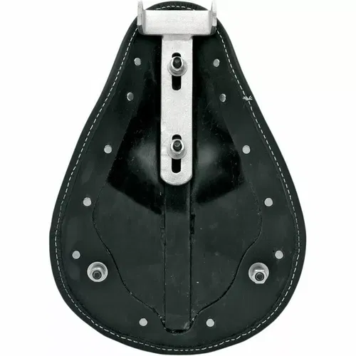Drag Specialties Black Leather Low Profile Small Solo Seat Harley Bobber Chopper