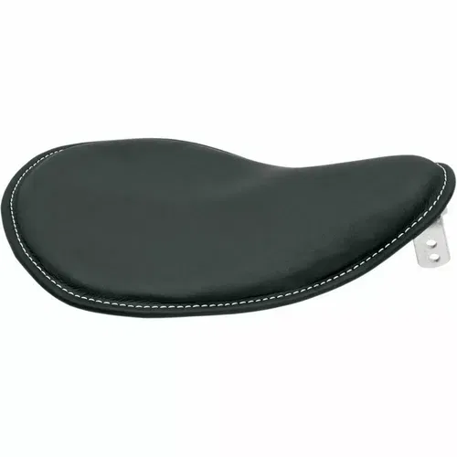 Drag Specialties Black Leather Low Profile Small Solo Seat Harley Bobber Chopper