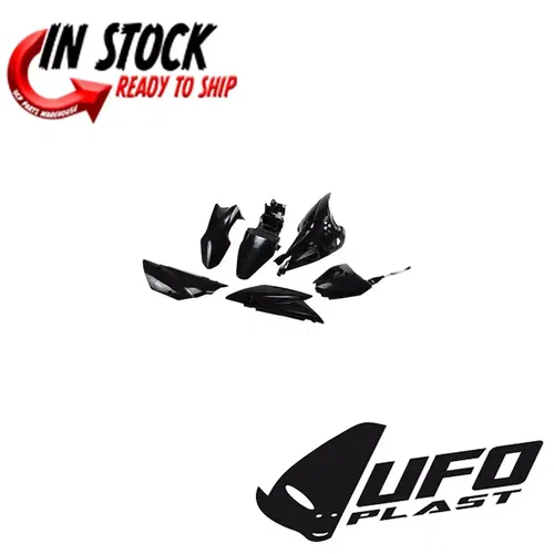 UFO FULL BODY REPLACEMENT FENDER KIT 2021-2024 KLX110R 2010-20 KLX110 BLACK