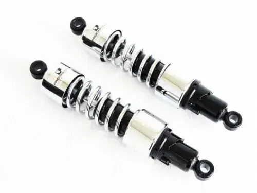 Progressive 412 Series 11.5" Chrome Heavy Duty Rear Shocks Harley FLH/T 06-15