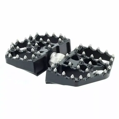 Flo Motorsports Black V4 Mini Moto Style Floor Boards Foot Pegs Harley Models