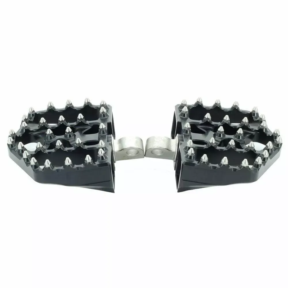 Flo Motorsports Black V4 Mini Moto Style Floor Boards Foot Pegs Harley Models