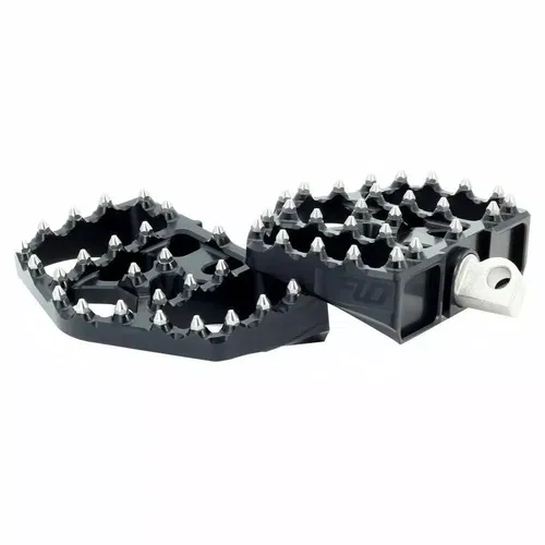 Flo Motorsports Black V4 Mini Moto Style Floor Boards Foot Pegs Harley Models