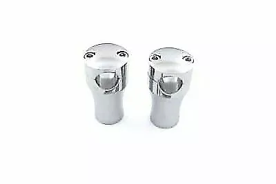 3" Solid Billet Riser Set Chrome for Harley Davidson by V-Twin
