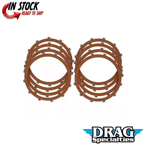 Drag Specialties Organic Friction Plate Kit (8) for Harley 71-Early 84 Sportster