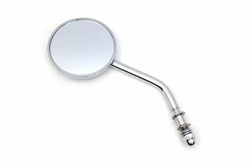 Mini Round Mirror Left Side Only for Harley Davidson by V-Twin