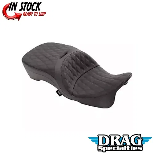 Drag Specialties Large Double Diamond Stitch Seat for Harley Touring 09-21