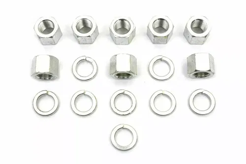 Cadmium Cylinder Base Nuts and Washers for Harley Davidson by V-Twin