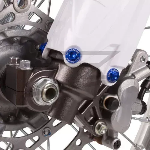 Zeta Aluminum Blue Fork Guard Bolt Kit For Yamaha YZ 125 250 250 F 450 F 08-16
