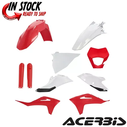 ACERBIS FULL PLASTIC FENDER KIT RED/WHT/BLK GASGAS 21-23 EC250 EC300 21-22 EC250